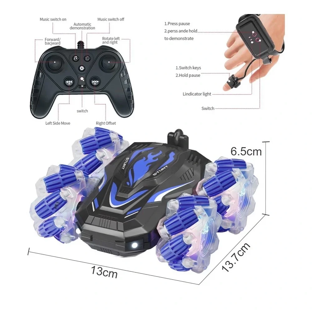 New Gesture Sensing RC Stunt Car with Lights Music